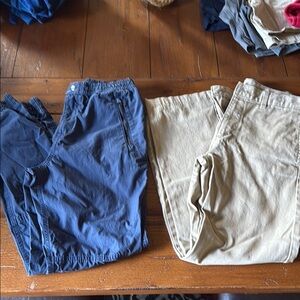 Blue and Tan Pants Set